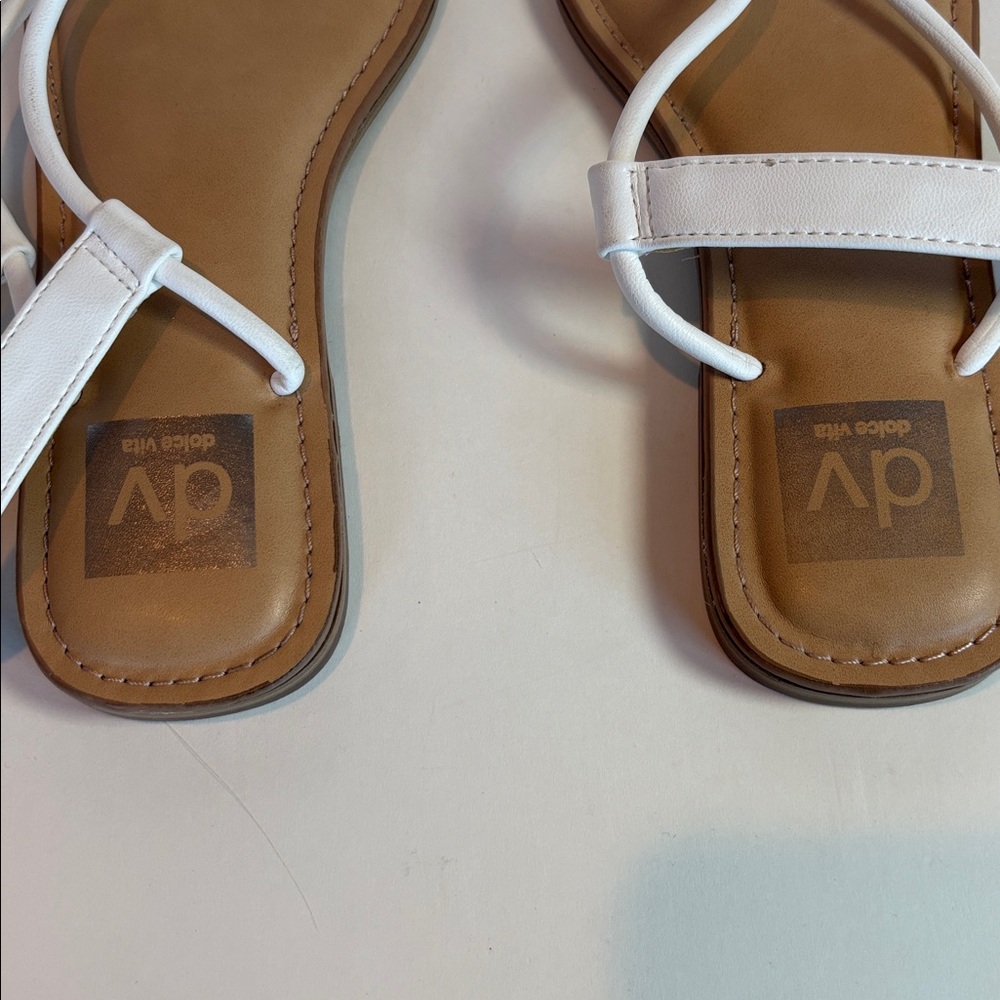 DV Dolce Vita White Flat Sandals Womens Jache Size 7 - Picture 4 of 9